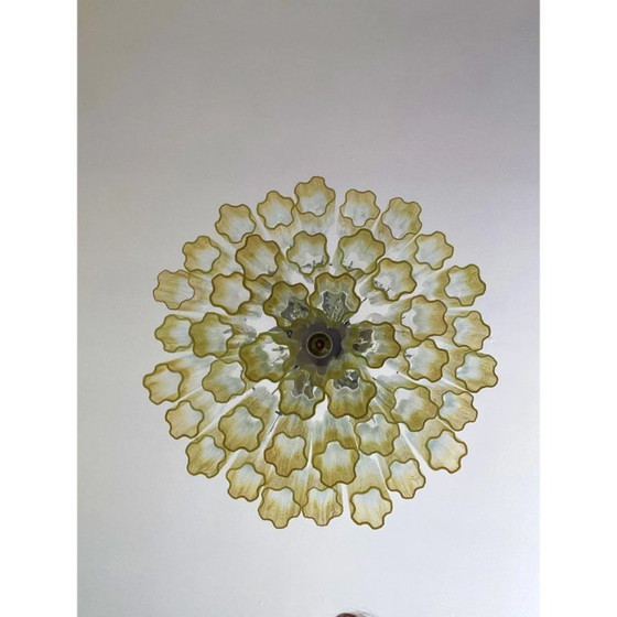 Image 1 of Lampadario in vetro Tronchi color ambra scomparso