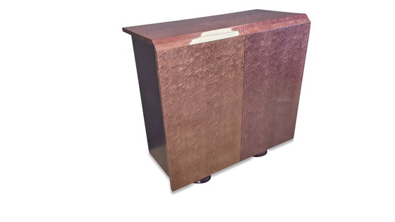 Image 1 of Mueble bar de madera nudosa de Giovanni Offredi para Saporiti, años 70