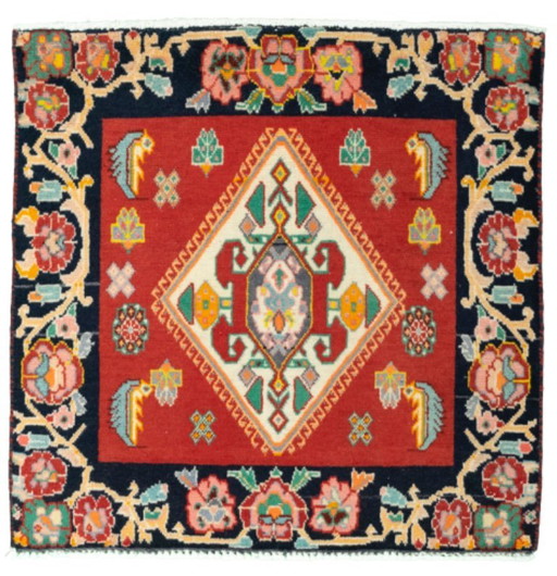 Tappeto nomade Shiraz annodato a mano - 65 x 65 cm