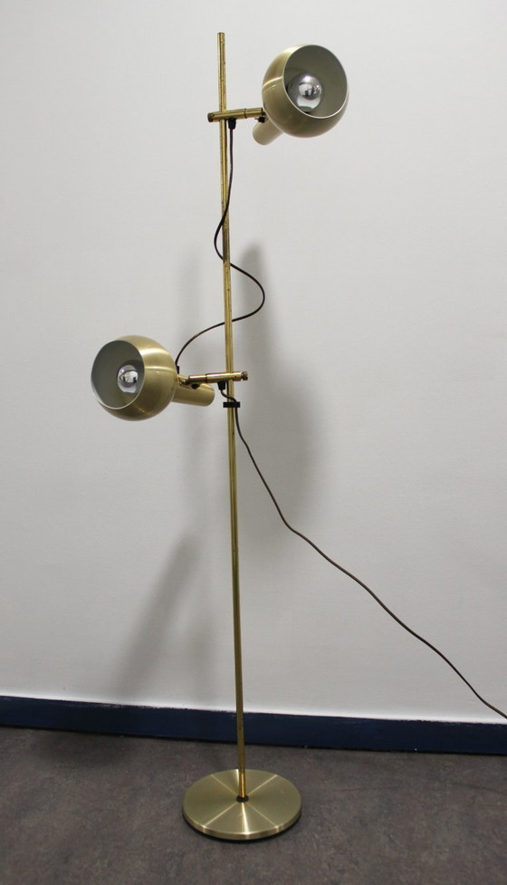 Image 1 of Vintage brass floor lamp, Hans Schmidt, 1970s