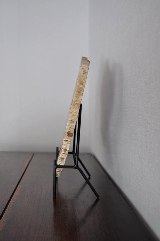 Image 1 of Sezione o pezzo di legno pietrificato sul suo supporto (rerf 3174)