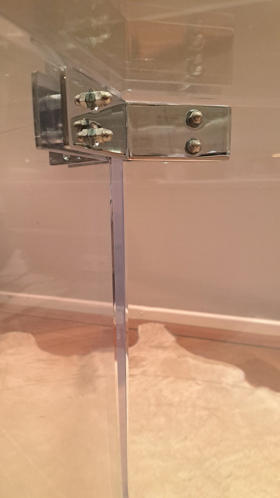 Image 1 of Table en verre vintage de style Jacques Dumond