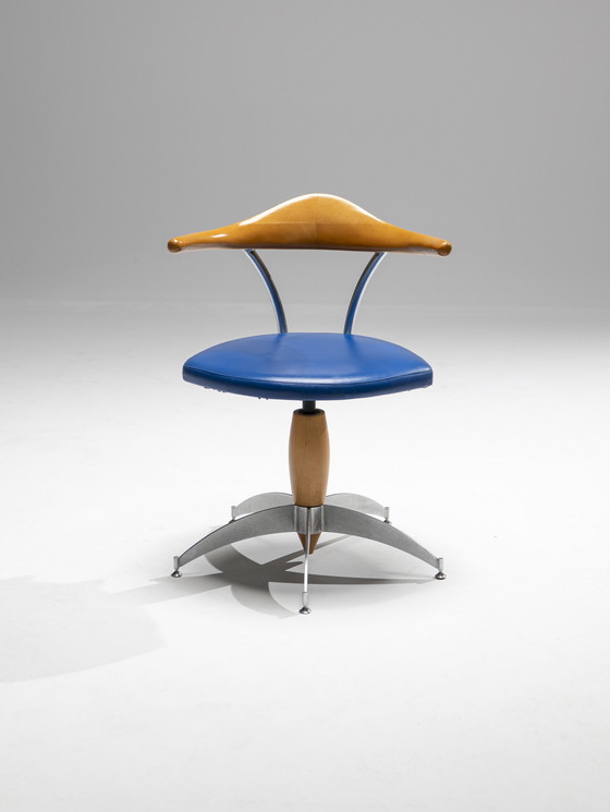 Image 1 of Swivel Chair in Style of Bořek Šípek, Italy, 1980s