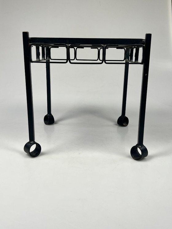 Image 1 of Vintage Table, Brutalism, Cast Iron And Ceramic, 1960's