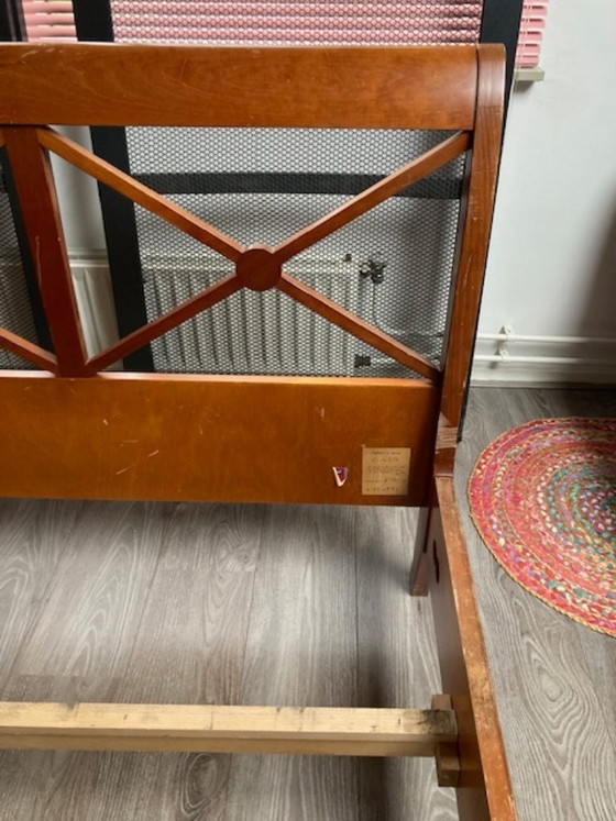 Image 1 of Grange consulat C1 cherry wood double bed
