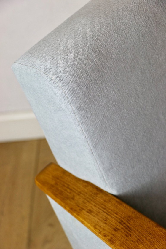 Fauteuil loft Art Déco vintage - ciel bleu – Axel Concept, Wood (photo 11 of 11)