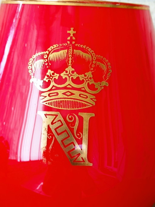 Vase Opaline Rouge Napoléon