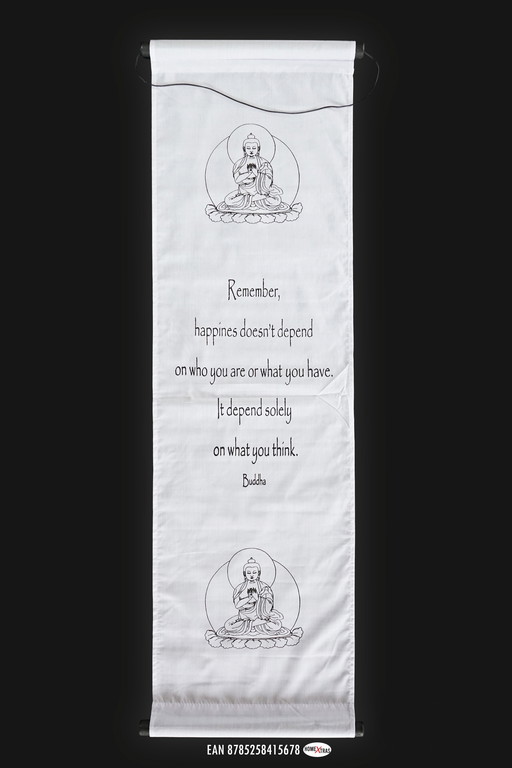 Buddha, A Unique Wall Decoration or Meditation Banner, With a Life Statement