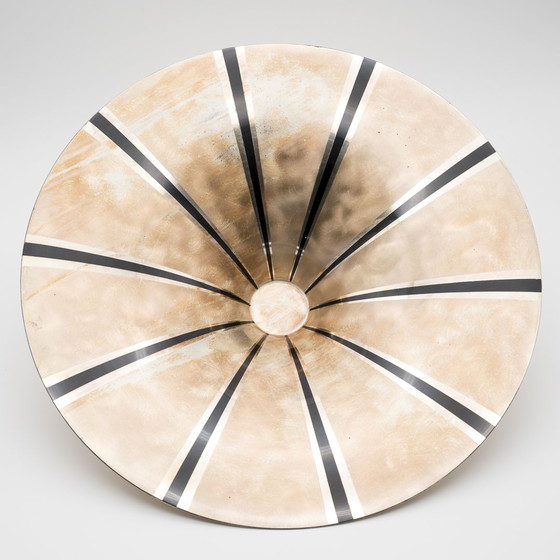 Image 1 of Rara WMF Ikora Centro Tazón con Negro Starburst Diseño Bauhaus Art Deco años 30 35cm