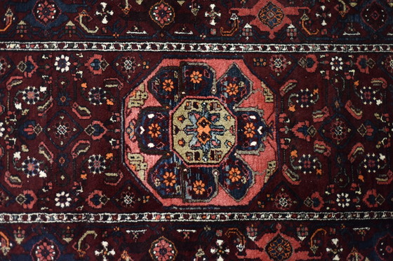 Image 1 of Vintage handgeweven oosters Hamadan vloerkleed uit het Midden-Oosten, jaren 1960