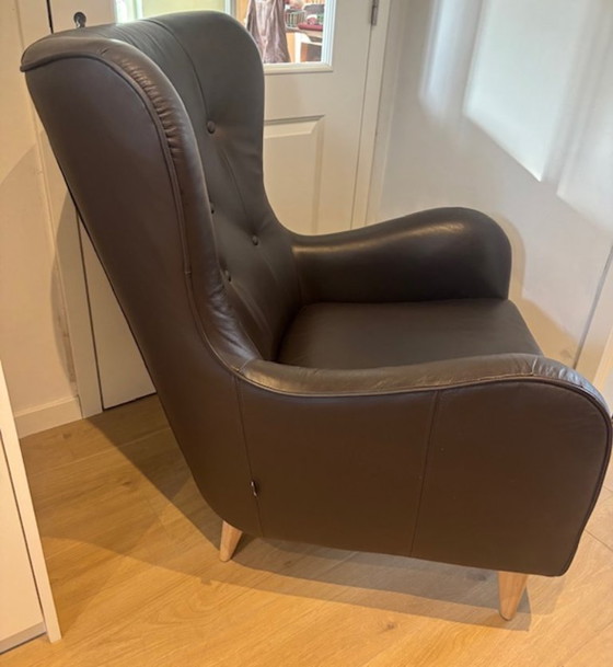Image 1 of Wunderschöner SITS-Sessel, Modell Pola, in braunem Leder, in einwandfreiem Zustand