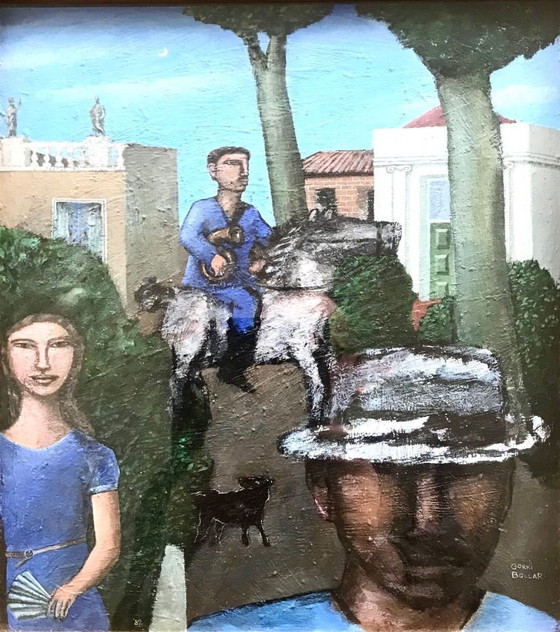 Image 1 of Gemälde von Gorki Bollar: Komposition mit Figuren II (1986, Original)