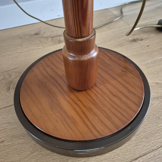 Image 1 of Vintage verstelbare houten vloerlamp jaren '70 – Scandinavische stijl