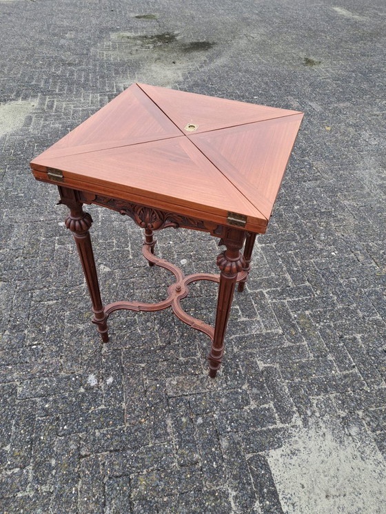 Image 1 of Victorian envelope card table