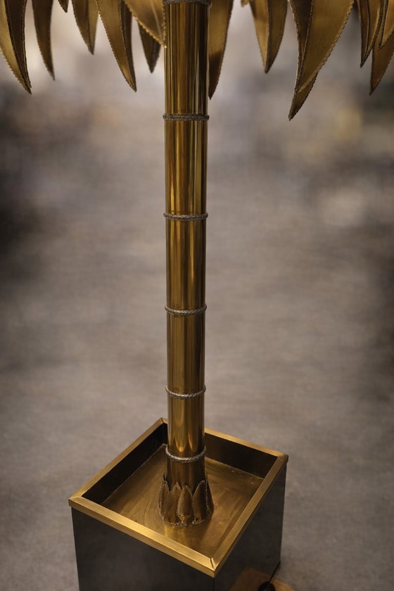 Image 1 of Large Maison Jansen Palm Lamp – 185 cm – Christian Tecoueyres – Original