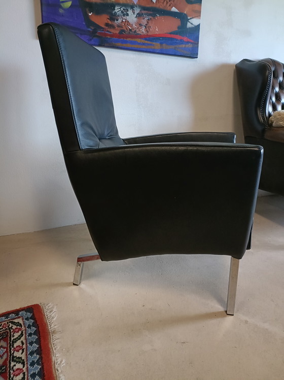 Image 1 of Black leather armchair