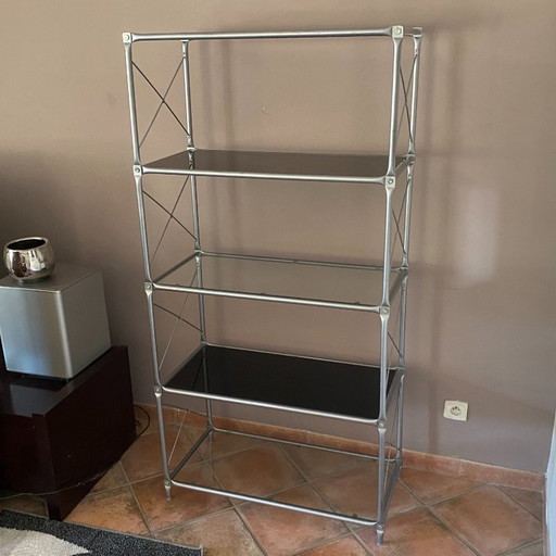 Etagère modulaire Ikea. Modèle Laxvik. 1990. Space age.