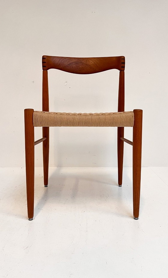 Image 1 of Gereviseerde Set Van 4 Papercord Stoelen Van H. Klein Voor Bramin, 1960's
