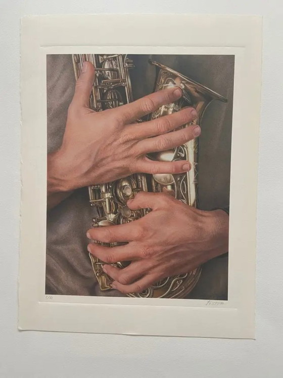 Image 1 of Manolo Fuster. Lithographie « Émotion », édition limitée, signée au crayon