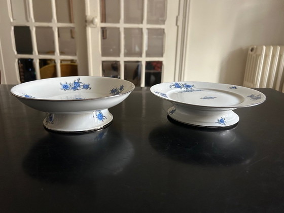 Image 1 of Two Art Deco Porcelain Dishes by F. Legrand & Cie
