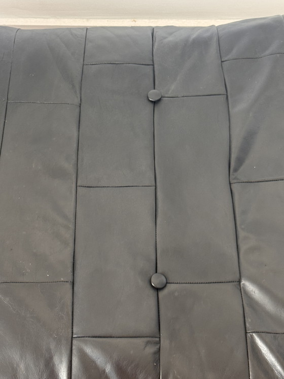 Pouf / Ottomana Vintage Ligne Roset Marsala - Pelle Nera – Leather (photo 5 of 13)
