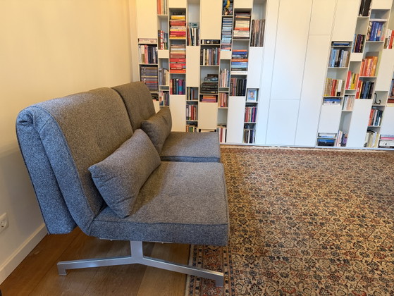 Lot de 2 fauteuils design Cardini Uno / fauteuils-lits – gris – Canapés convertibles, Textile (photo 3 of 6)
