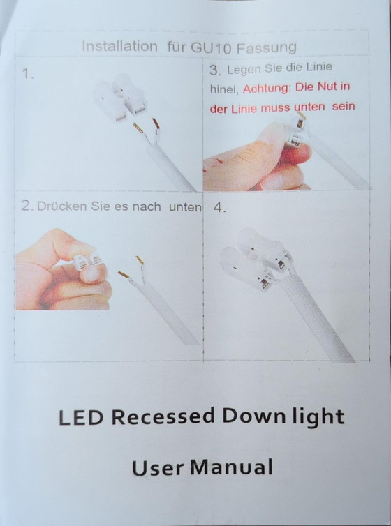 Set of 6 Recessed LED Spot Lights GU10 5W 3000K Satin Nickel, Metal, Modern (photo 7 of 13)