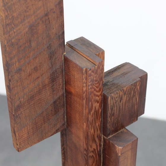 Scultura astratta costruttivista in legno, Paesi Bassi, anni '70 – Sculture, Wood (photo 8 of 8)