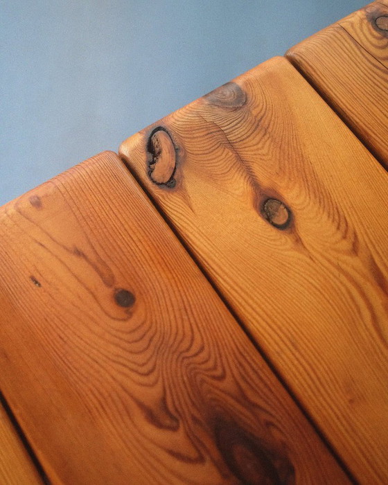 Image 1 of Brutalist coffee table in solid pine wood (larger version)