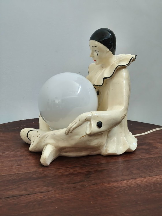Lampada da Tavolo Pierrot Comedia Dell Arte Anni '70 – Lampade da tavolo, Vetro (photo 4 of 8)