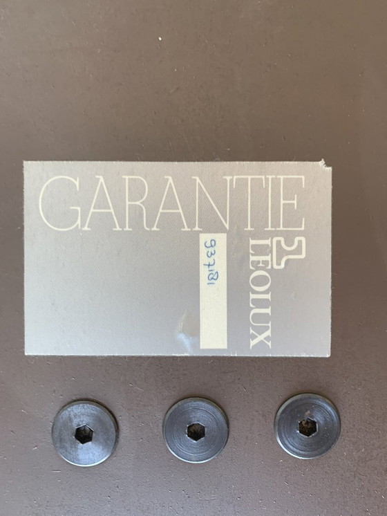 Image 1 of Repose-pieds/pouf en cuir Leolux – original avec étiquette et numéro de série