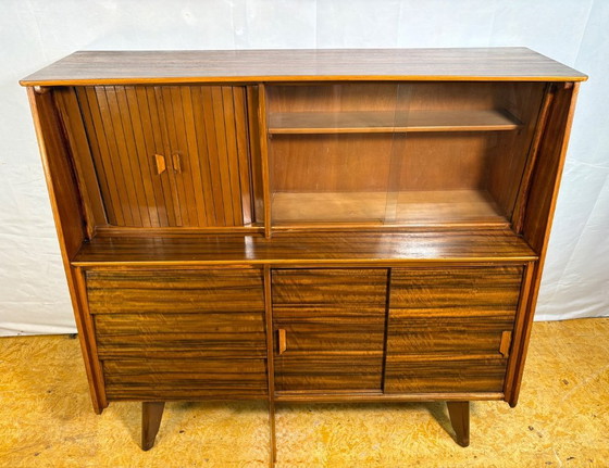 Image 1 of Mid Century Retro Vintage Walnut Sideboard / Drinks Cabinet by F.D. Welters (Circa 1960)  A stylish and highly functional mid ce