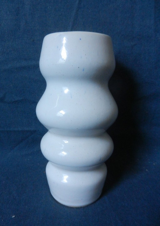 Jarrón con bombillas vidriadas en blanco Jan Van Der Vaart 1960/66 H. 13,3 – beeldhouwkunst, Ceramic