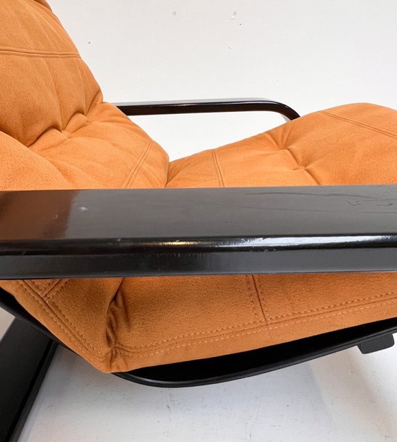 Image 1 of Poltrona rivestita color cognac, anni '60