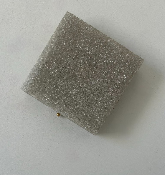 Image 1 of Vintage wandlamp in messing en plexiglas, Frankrijk 1960