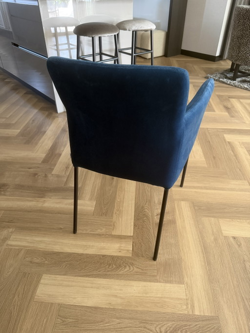 6x Just Chair. Blauer Samt