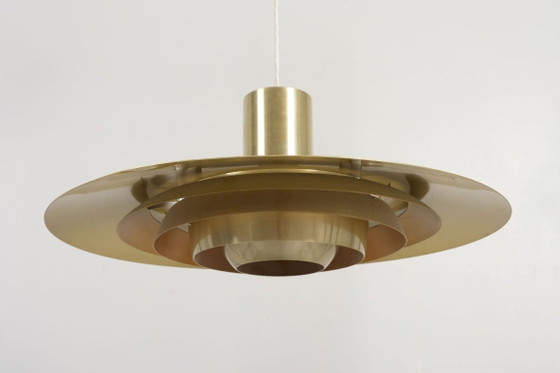 PAIRE SUSPENSIONS LAMPES VINTAGE DESIGN SCANDINAVE KASTHOLM FABRICIUS P376 KF2 (photo 5 of 6)