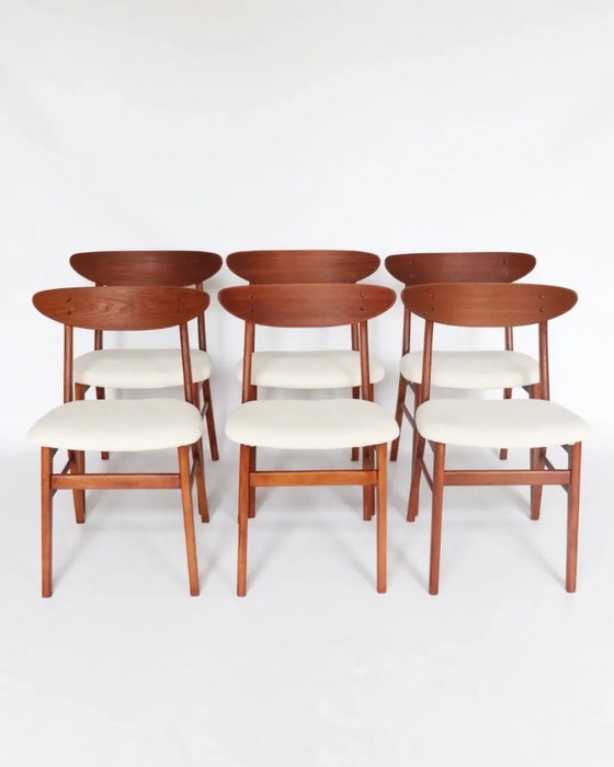 Image 1 of Sedie da pranzo vintage Farstrup modello 210 in teak, 6 pezzi