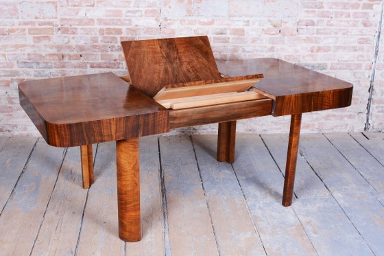 Restored Art Deco Extendable Table, Walnut, Revived Polish, Czech, 1930s – Dining tables, Wood (photo 6 of 17)