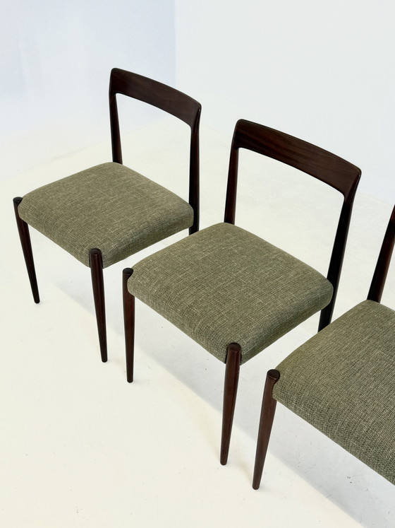 Image 1 of Juego de 4 sillas de comedor Lübke con madera de palisandro.