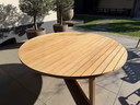 Mesa de jardín de teca de BOREK, redonda, 1,85 cm