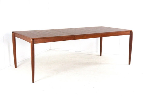 Image 1 of H.W. Klein for Bramin rectangular extendable dining table XL vintage Danish design