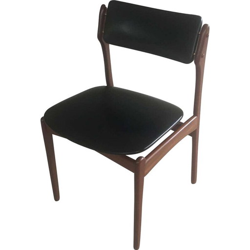 Sedia da pranzo vintage in teak Erik Buch anni '60 