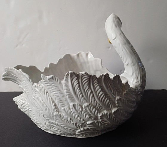 Image 1 of Majolica swan Bassano