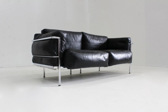 Image 1 of Set of LC2 sofas Grand Confort Le Corbusier for Alivar 1980s