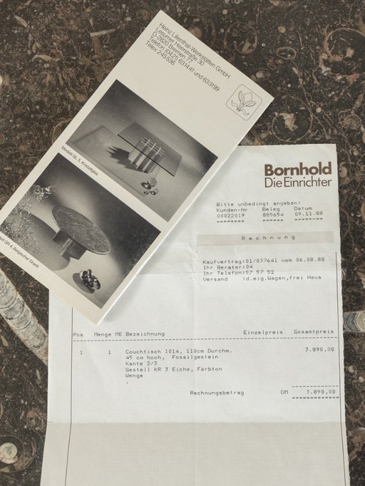 Rare Coffee Table by Heinz Lilenthal, 1980’s