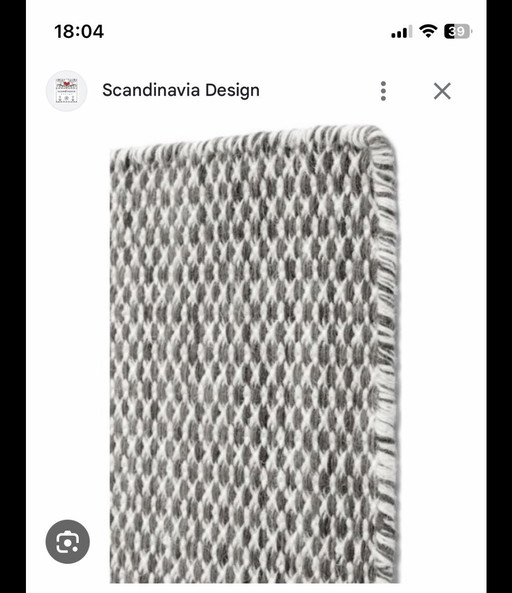 Alfombra de heno moiré de Kelim