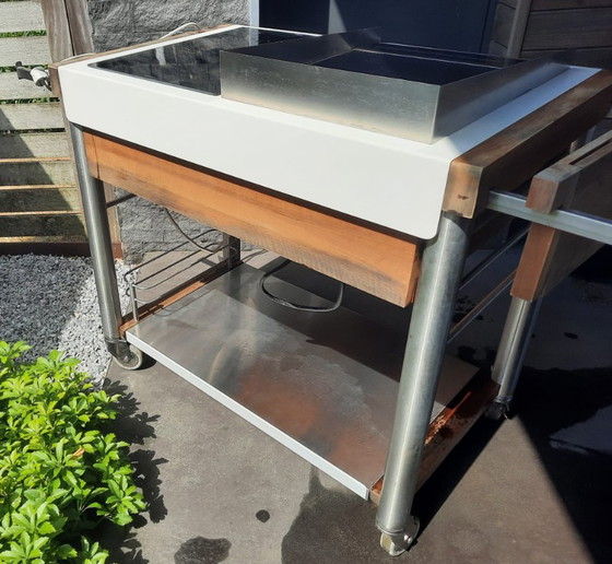 Carrello Cucina Esterna - Grill - Barbecue - INDU+ – Set da salotto, Wood, Aluminium (photo 3 of 9)