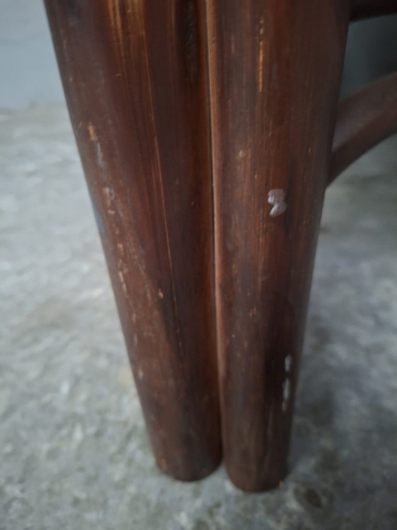 Image 1 of Safari armchair in leather and bamboo by Tito Agnoli for Bonacina 1960S