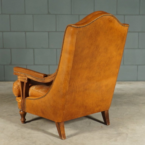 Fauteuil vintage en cuir marron – Wood, Leather (photo 5 of 16)